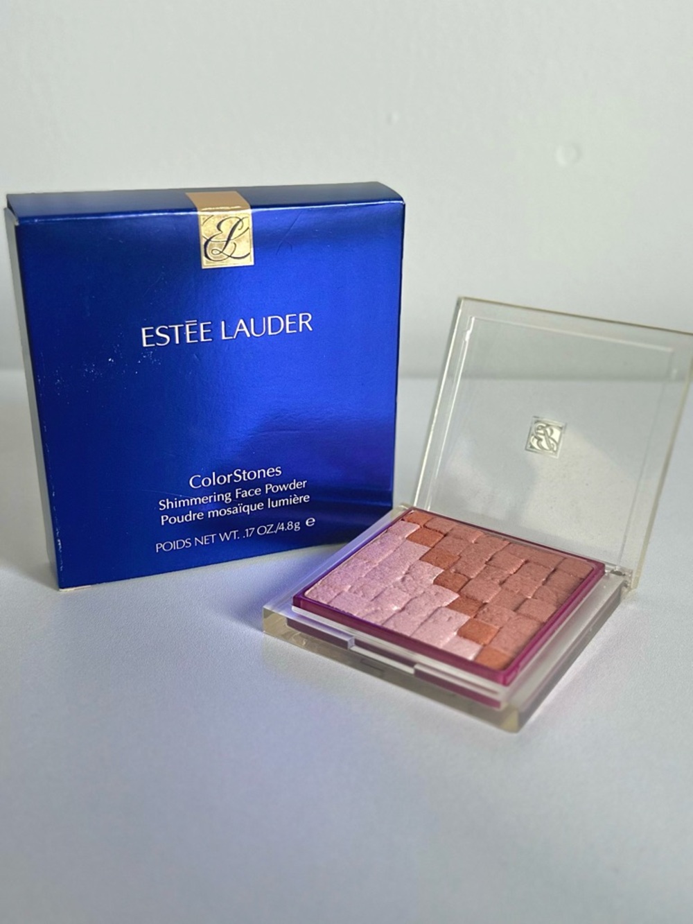 BNIB - EstΓ©e Lauder ColorStones Peach Pink Gold Shimmering Highlighter - Picture 4 of 13